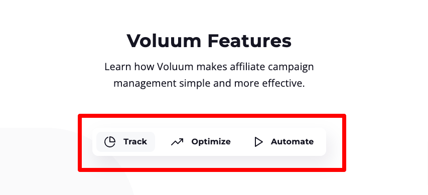 Voluume Features