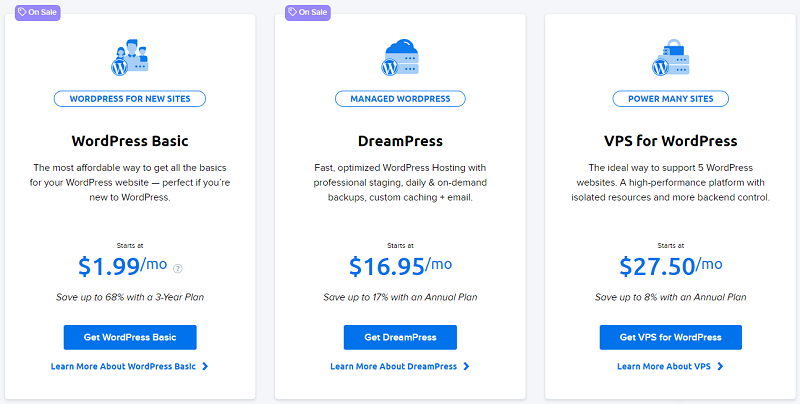 DreamHost Pricing