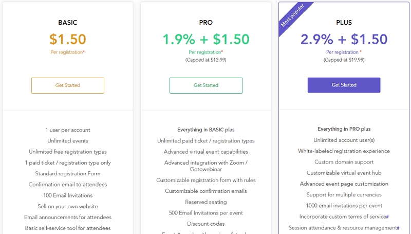 EventZilla Pricing