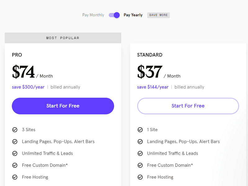 Leadpages Pricing