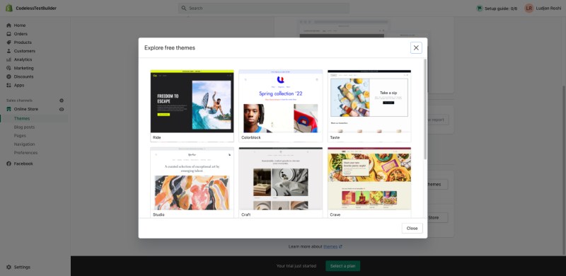 Shopify free templates