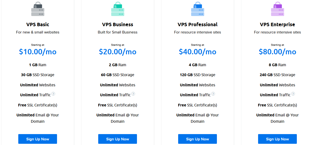 Dreamhost VPS pricing