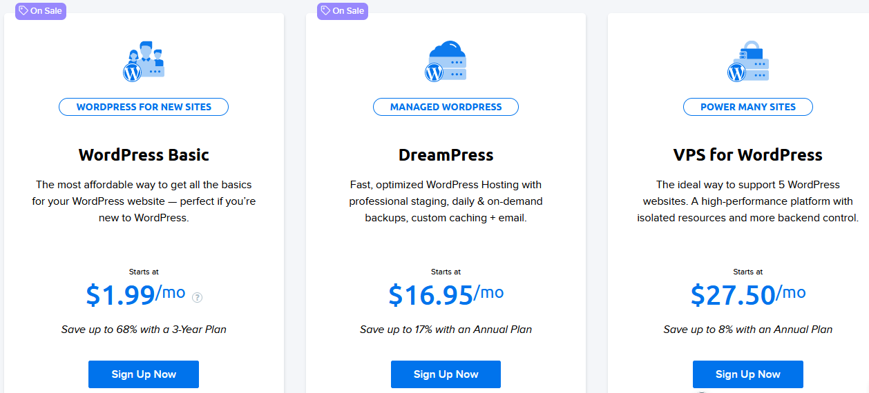 Dreamhost wordpress pricing