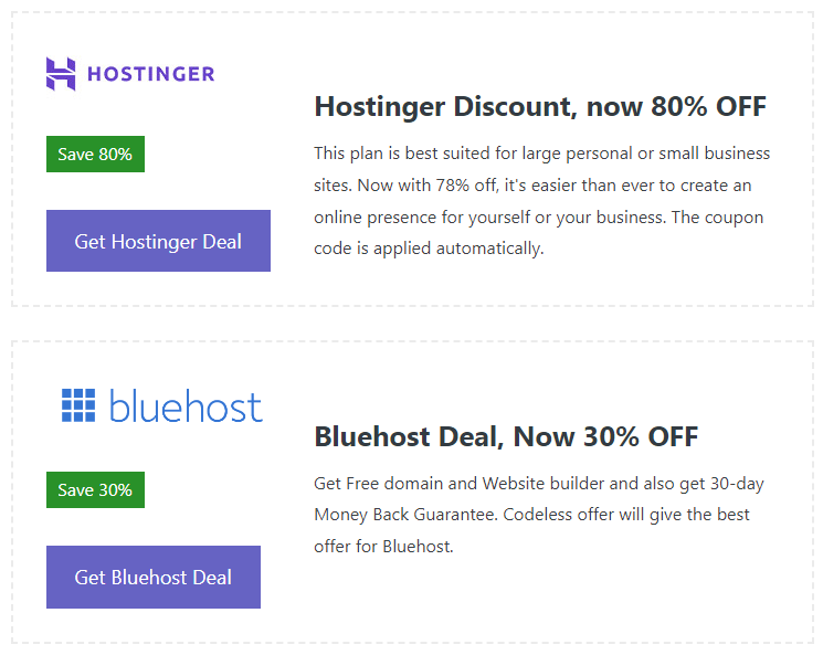 Web Hosting Coupons & Promo Codes 2022