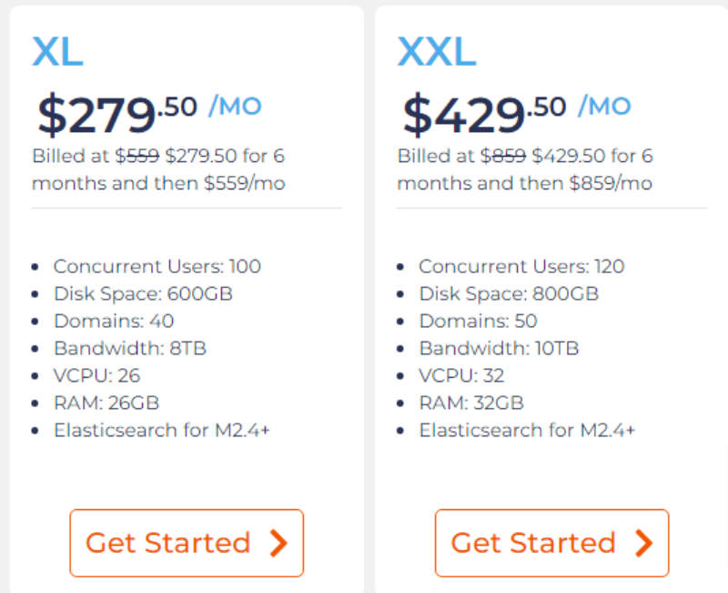 nexcess pricing table 2