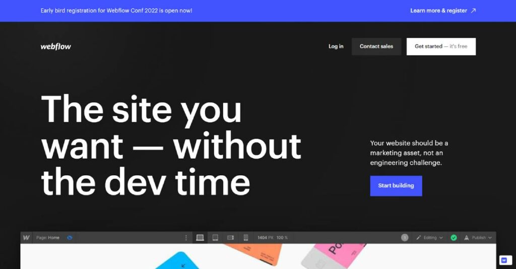 webflow homepage