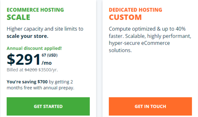 wpengine ecommerce hosting  price business