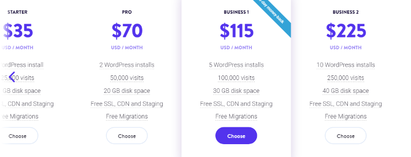 kinsta pricing 1