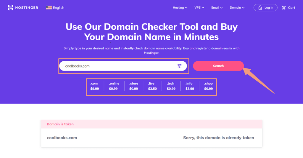 hostinger domain checker