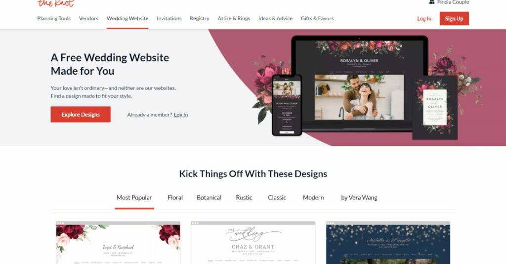 the knot the best wedding website builder