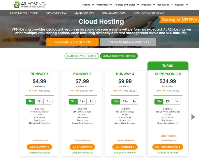 a2 hosting pricing