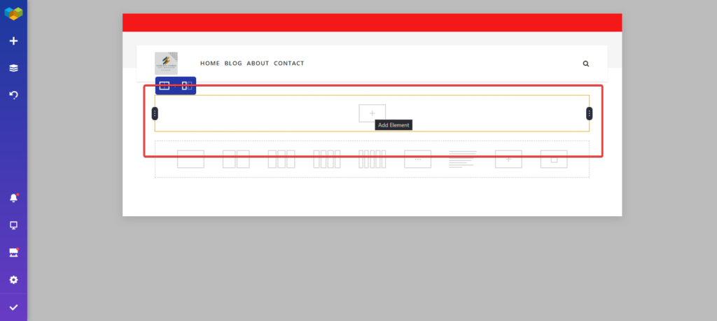 Use the Plus sign to add more elements on your page