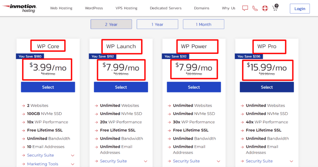 Inmotion hosting pricing