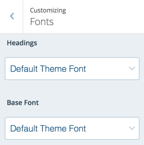 change fonts through customizer