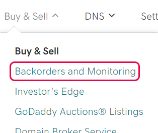 domain backorder monitoring