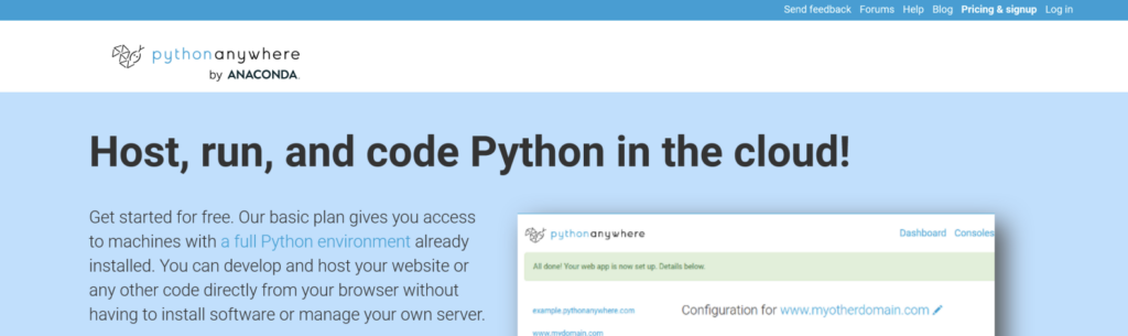 pythonanyware django hosting