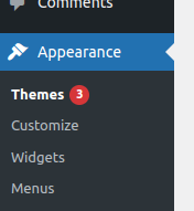 Appearance WordPress dashboard