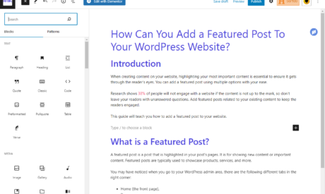 How to Add a Featured Post to WordPress Website?