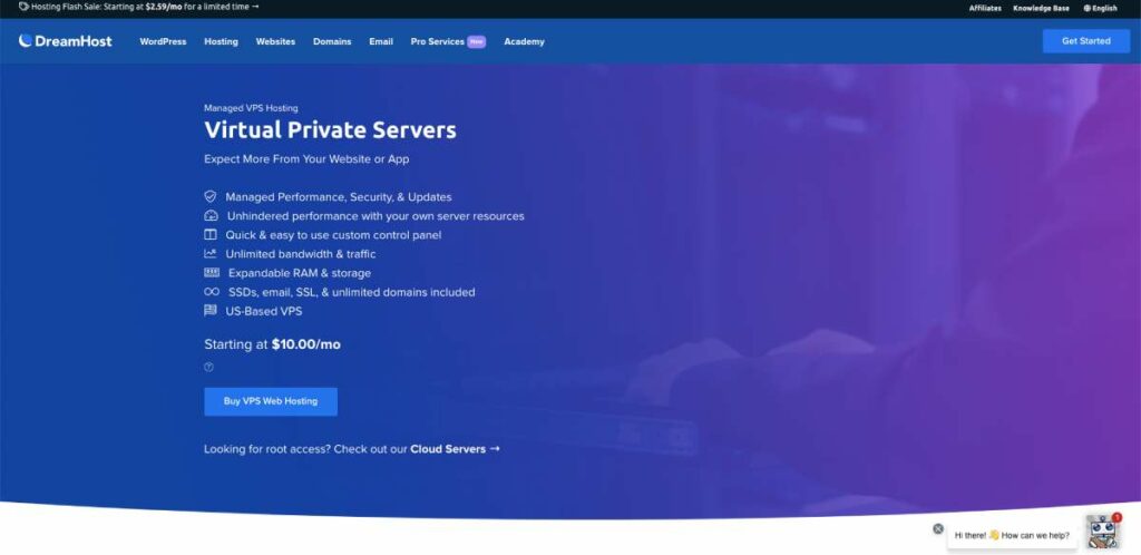 dreamhost WordPress managed vps