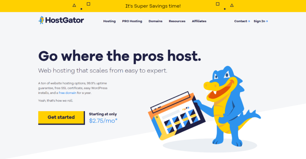 hostgator homepage