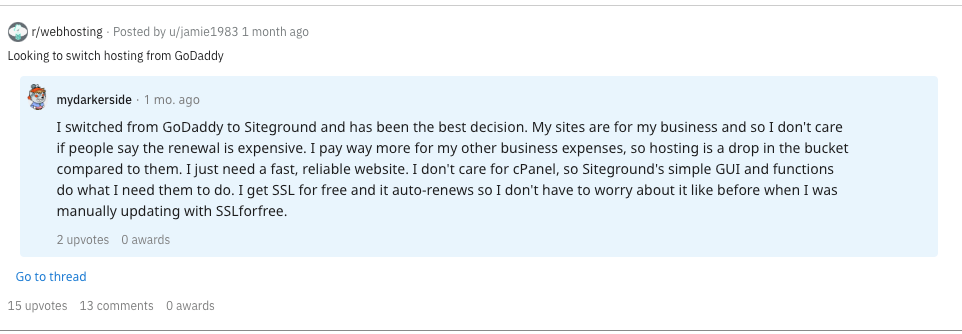Siteground Reddit 
