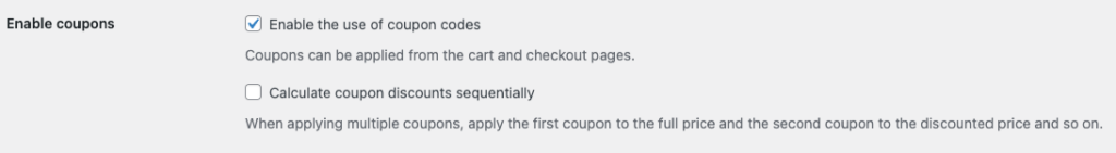 How to enable coupons on WooCommerce