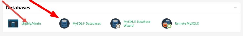 how to access mysql databased with cpanel