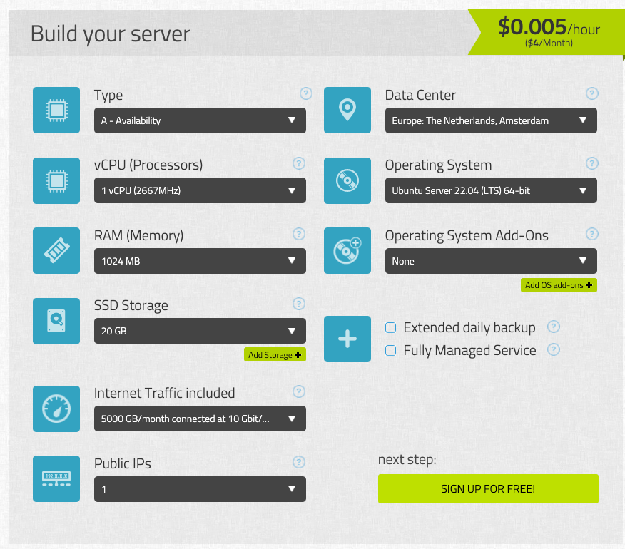 Kamatera pricing