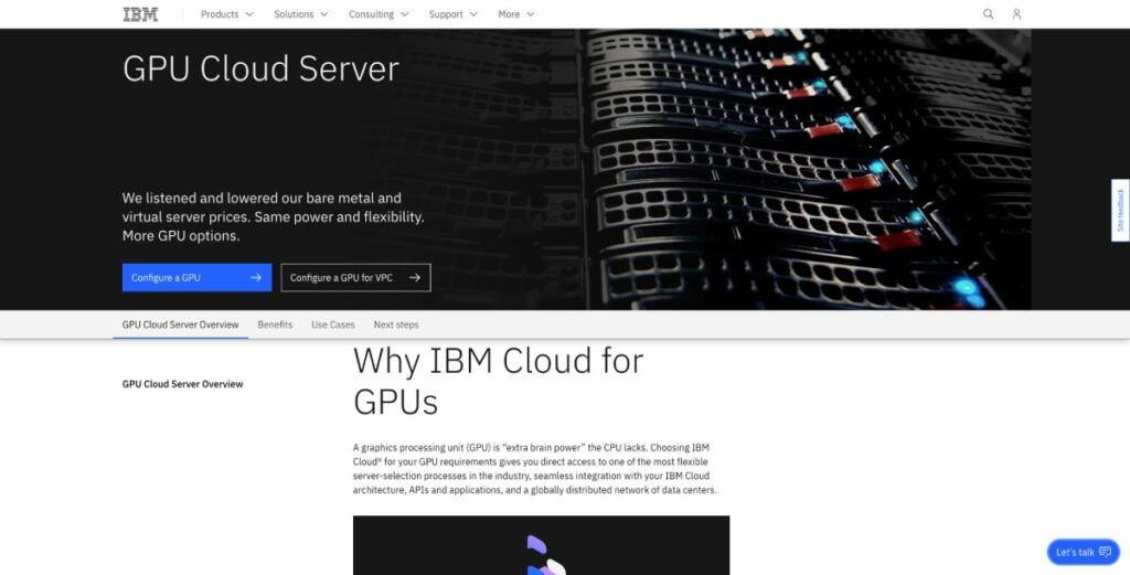 IBM GPU hosting provider