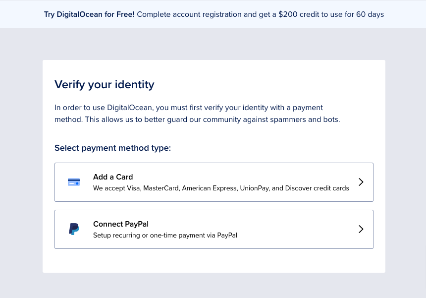 digitalocean add payment method