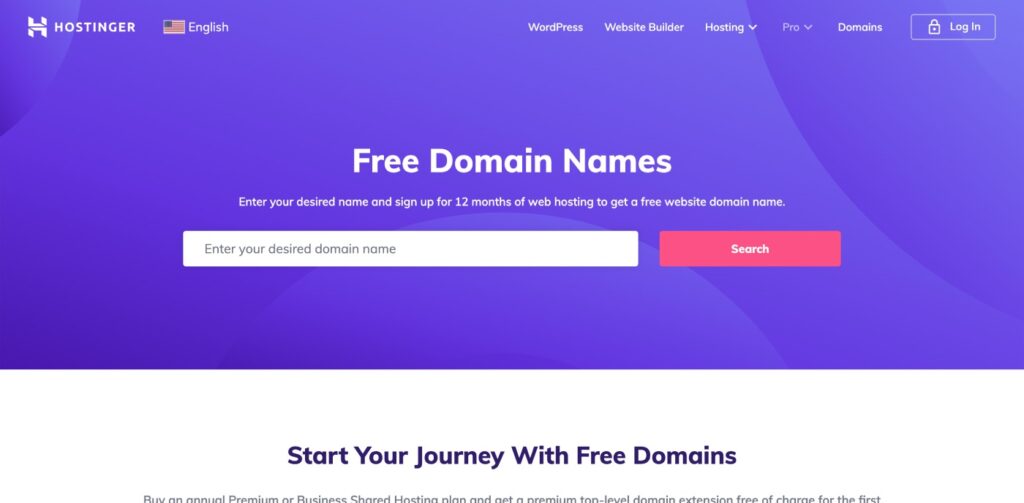 Does Hostinger offer free domain?