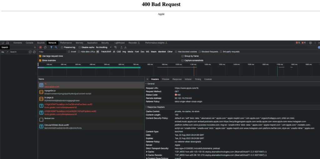 How to inspect HTTP 400 Bad Request