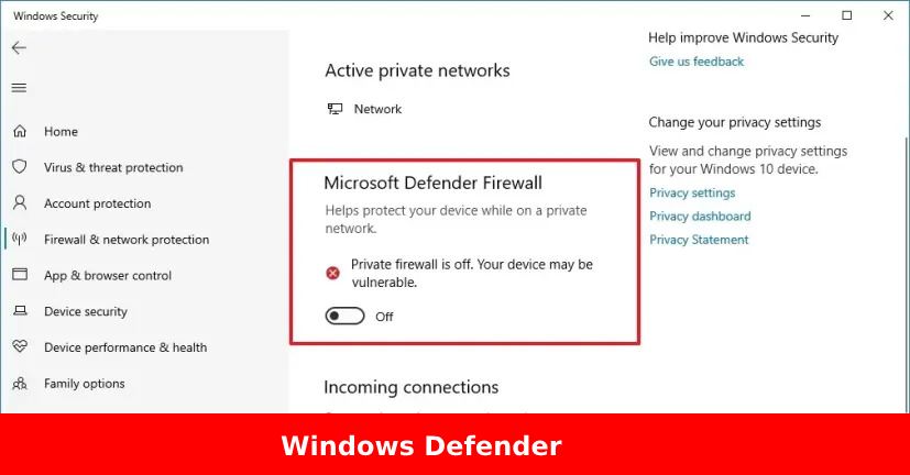 Disable Windows Defender