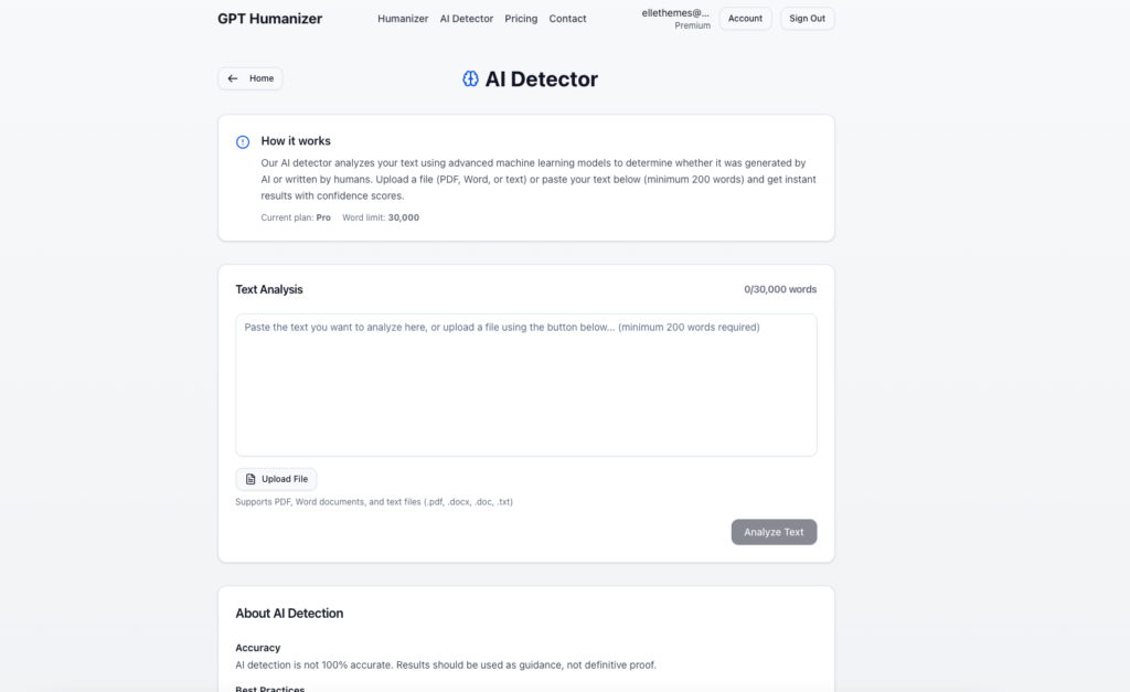 GPThumanizer AI Detector