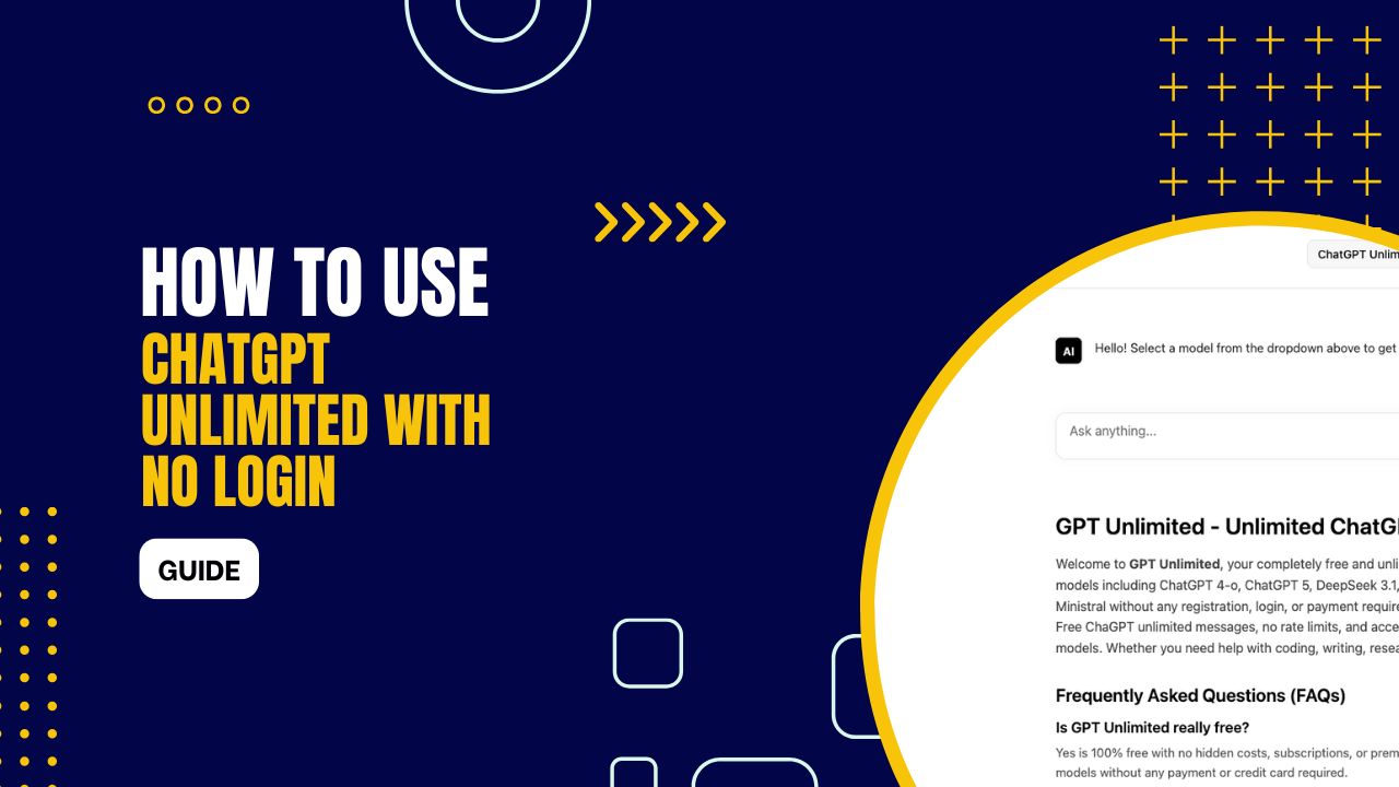 How to Use ChatGPT Unlimited: Free & No Login Requirements