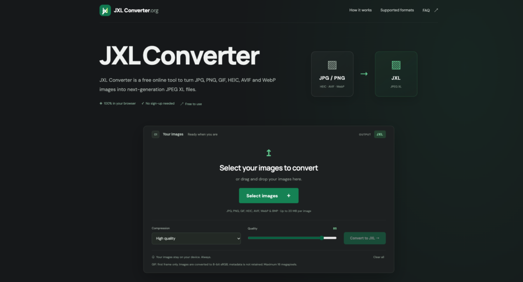 JXL converter